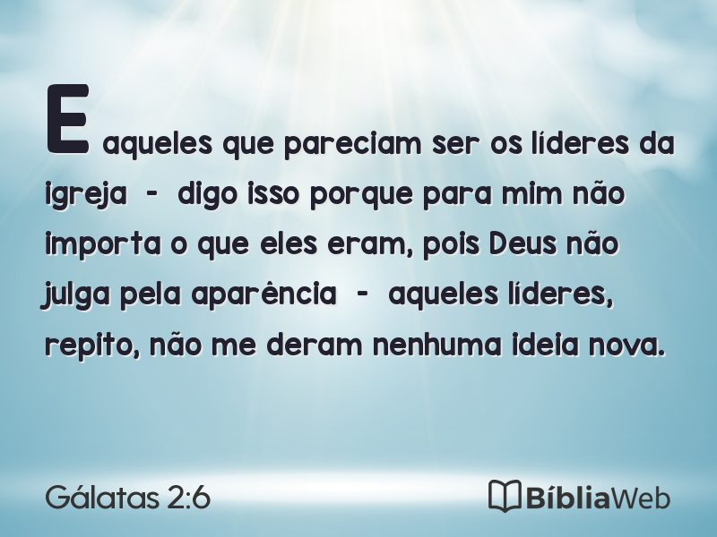 Gálatas 2:6 em imagem para compartilhar