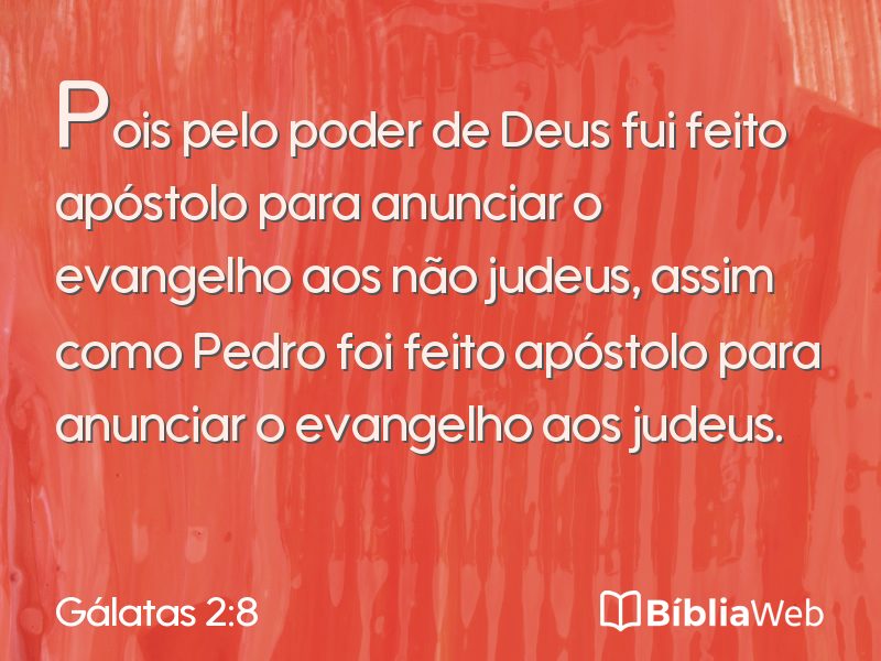 Gálatas 2:8 em imagem para compartilhar