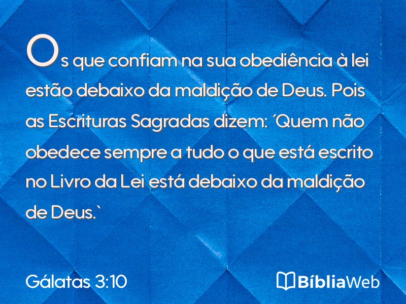 Gálatas 3:10 em imagem para compartilhar