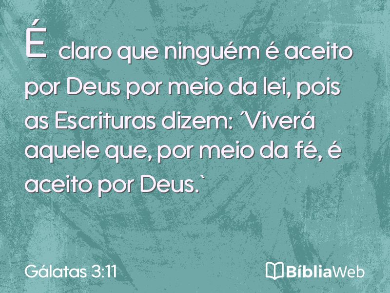 Gálatas 3:11 em imagem para compartilhar