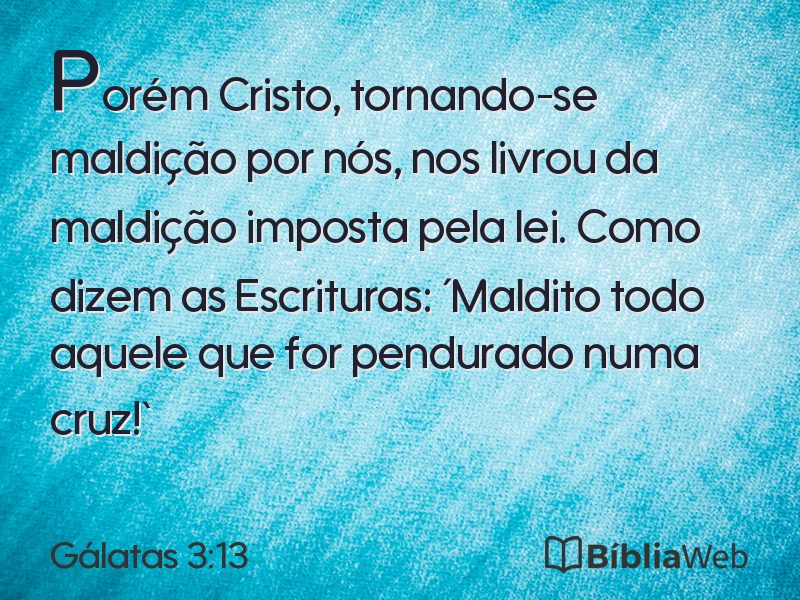 Gálatas 3:13 em imagem para compartilhar