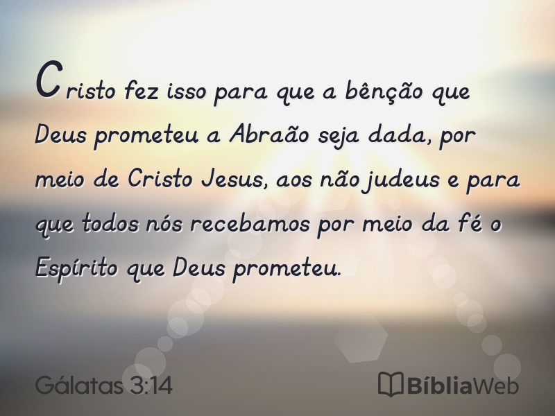 Gálatas 3:14 em imagem para compartilhar