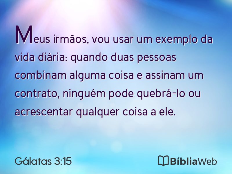 Gálatas 3:15 em imagem para compartilhar