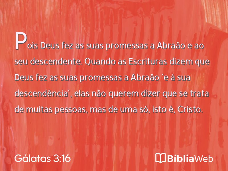 Gálatas 3:16 em imagem para compartilhar