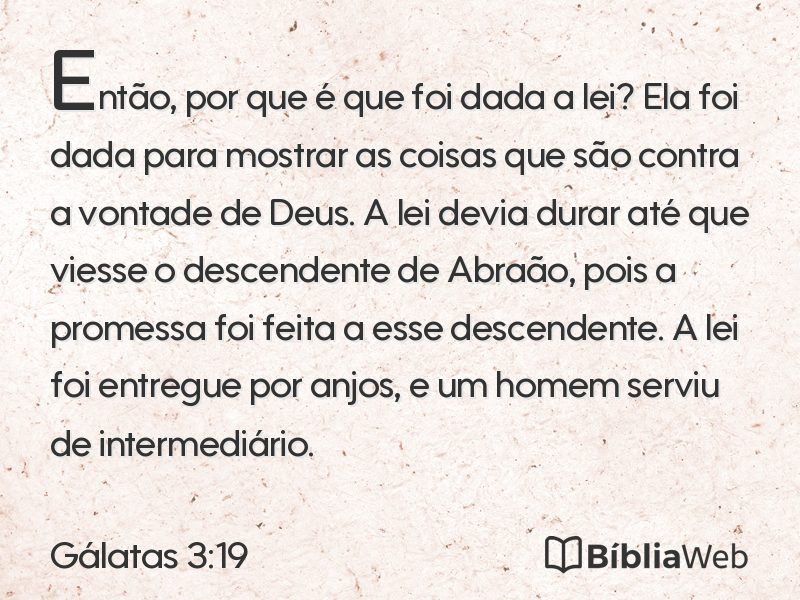 Gálatas 3:19 em imagem para compartilhar
