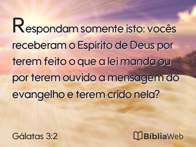 Gálatas 3:2 em imagem para compartilhar