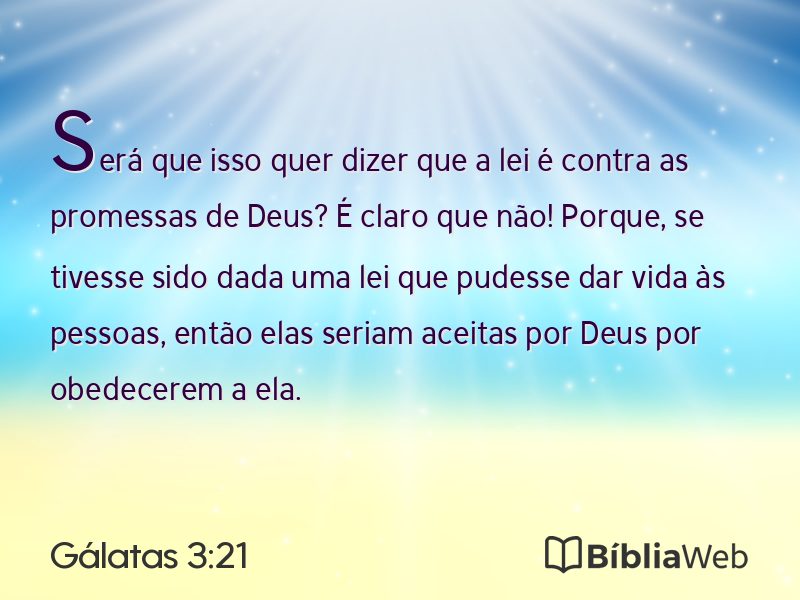 Gálatas 3:21 em imagem para compartilhar