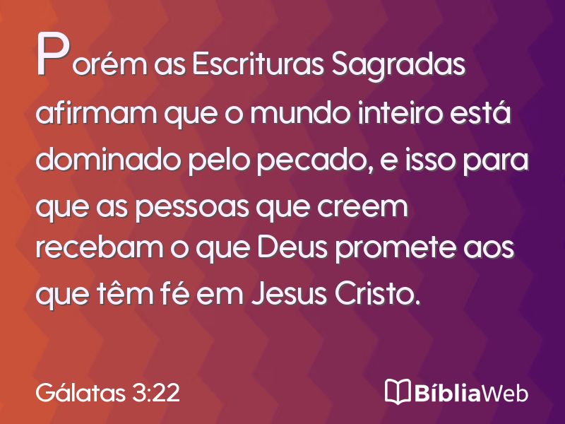 Gálatas 3:22 em imagem para compartilhar