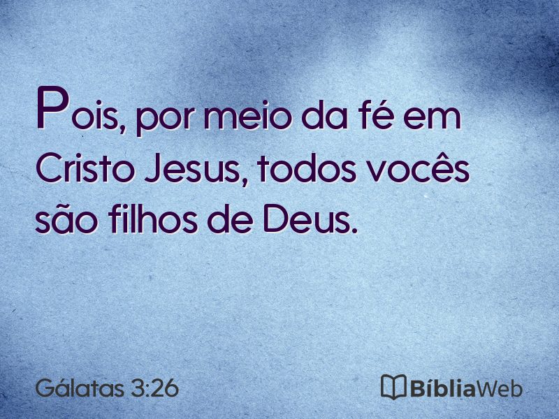 Gálatas 3:26 em imagem para compartilhar