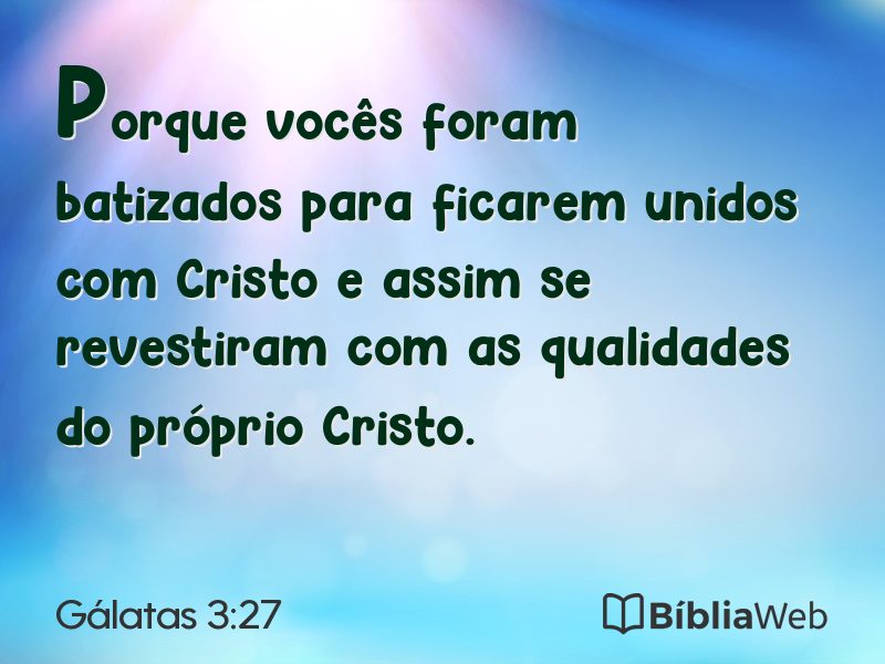 Gálatas 3:27 em imagem para compartilhar