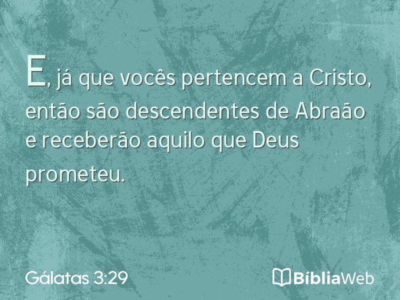 Gálatas 3:29 em imagem para compartilhar