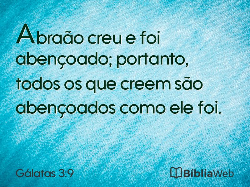 Gálatas 3:9 em imagem para compartilhar