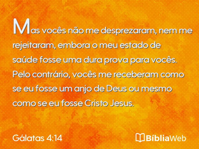 Gálatas 4:14 em imagem para compartilhar
