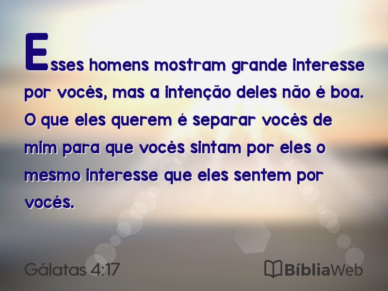 Gálatas 4:17 em imagem para compartilhar