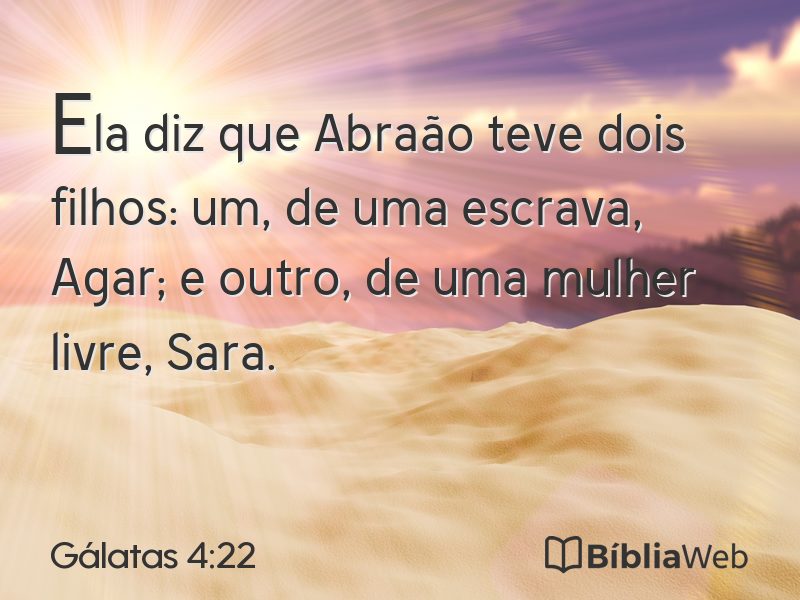 Gálatas 4:22 em imagem para compartilhar