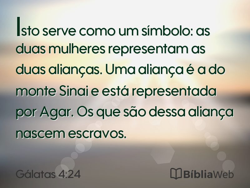 Gálatas 4:24 em imagem para compartilhar