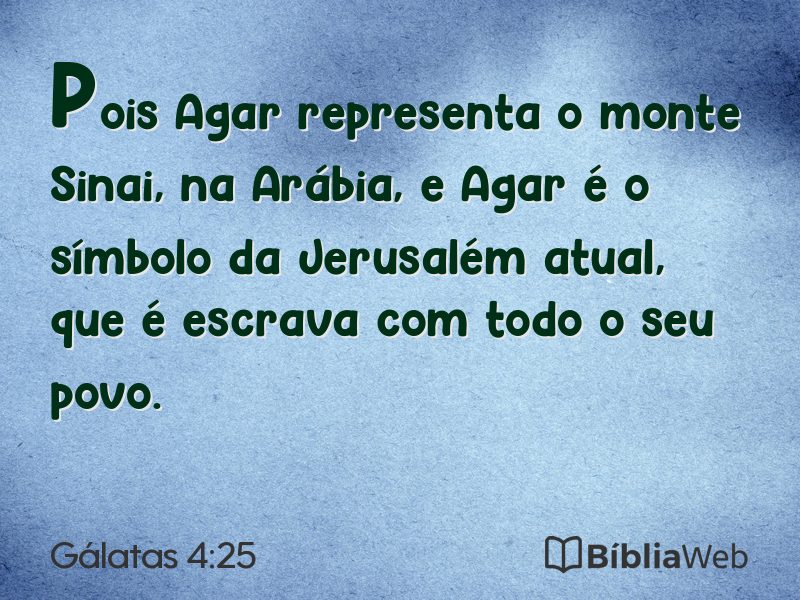 Gálatas 4:25 em imagem para compartilhar