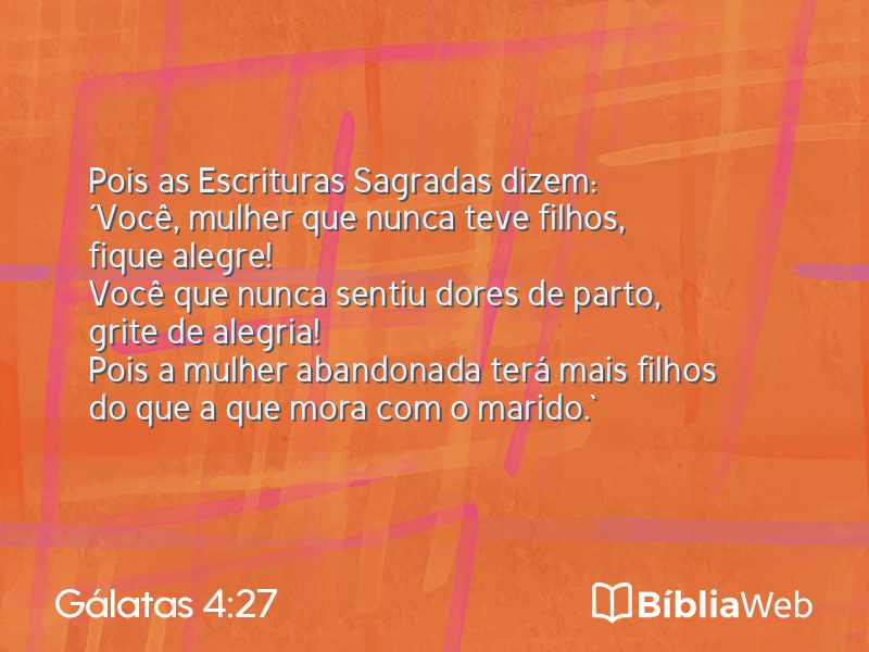 Gálatas 4:27 em imagem para compartilhar