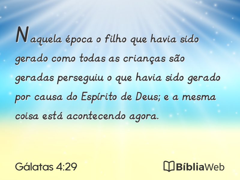 Gálatas 4:29 em imagem para compartilhar