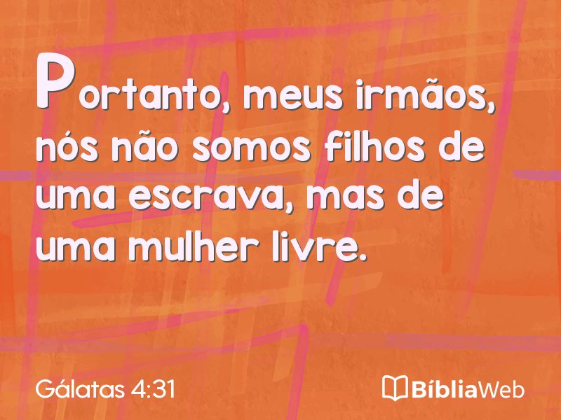Gálatas 4:31 em imagem para compartilhar