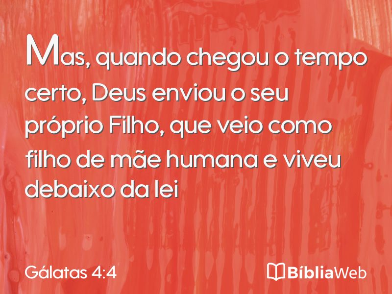 Gálatas 4:4 em imagem para compartilhar