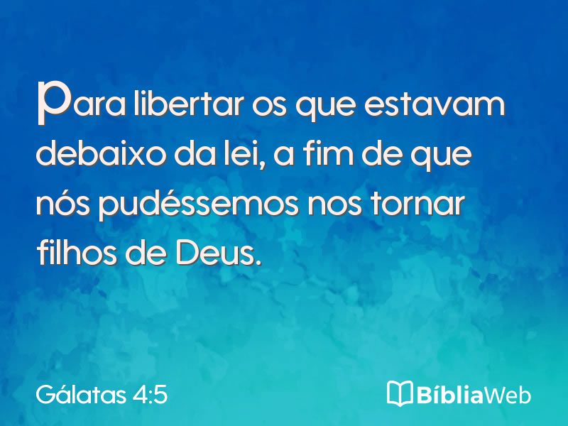 Gálatas 4:5 em imagem para compartilhar