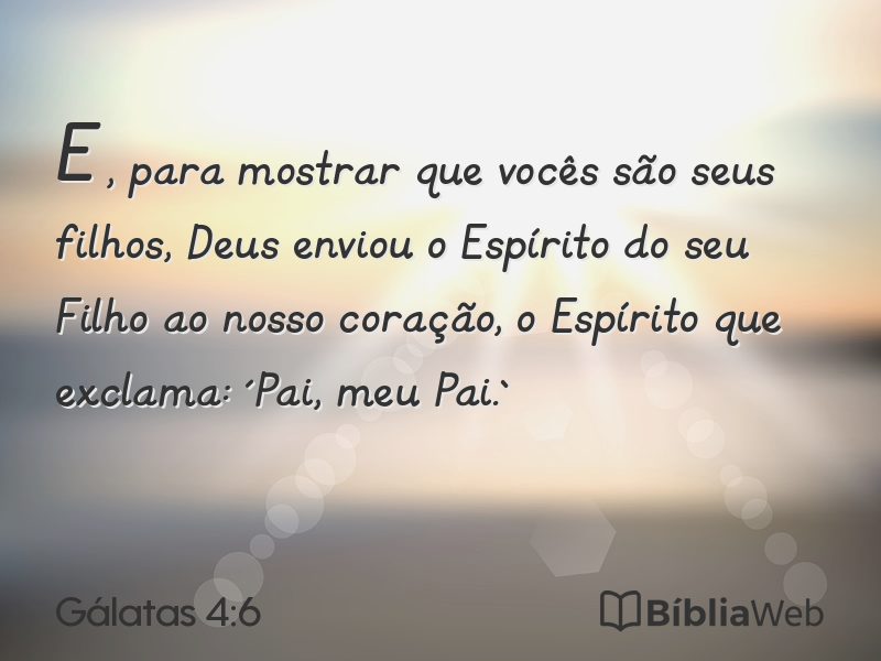 Gálatas 4:6 em imagem para compartilhar