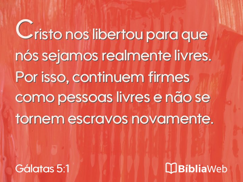 Gálatas 5:1 em imagem para compartilhar