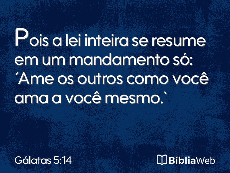 Gálatas 5:14 em imagem para compartilhar