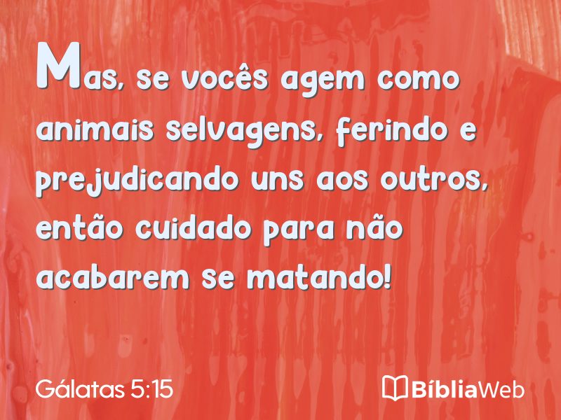 Gálatas 5:15 em imagem para compartilhar
