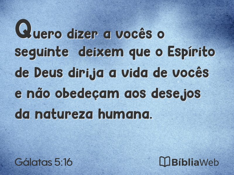 Gálatas 5:16 em imagem para compartilhar
