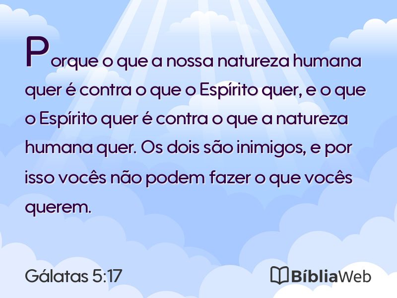 Gálatas 5:17 em imagem para compartilhar