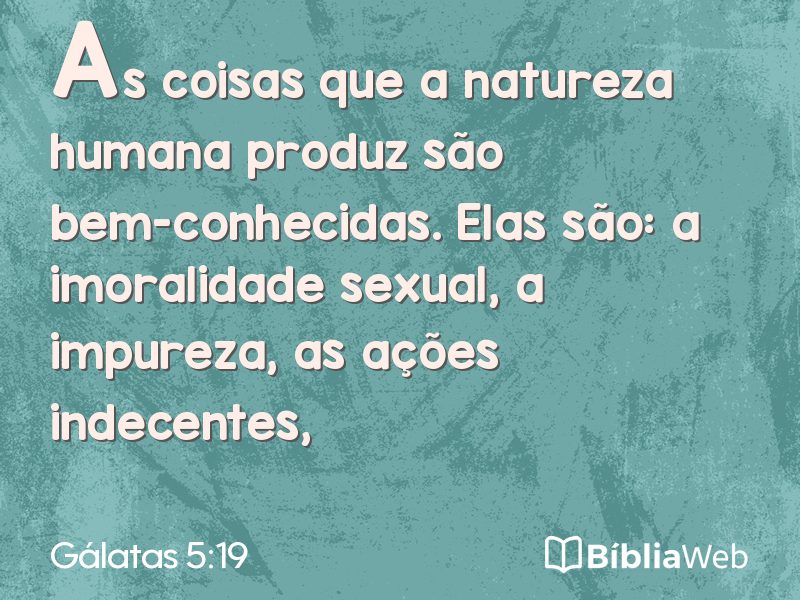 Gálatas 5:19 em imagem para compartilhar