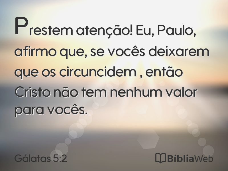 Gálatas 5:2 em imagem para compartilhar