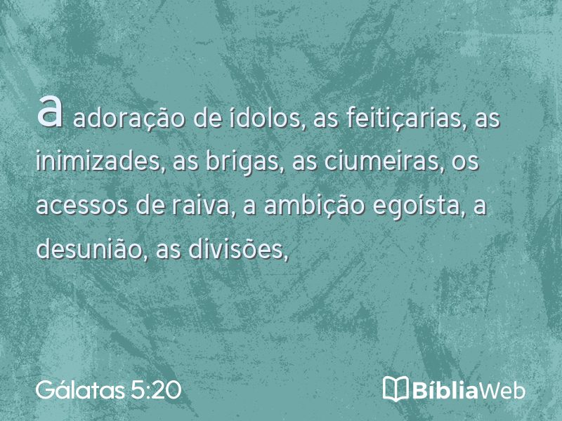 Gálatas 5:20 em imagem para compartilhar