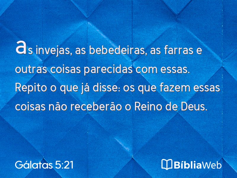 Gálatas 5:21 em imagem para compartilhar