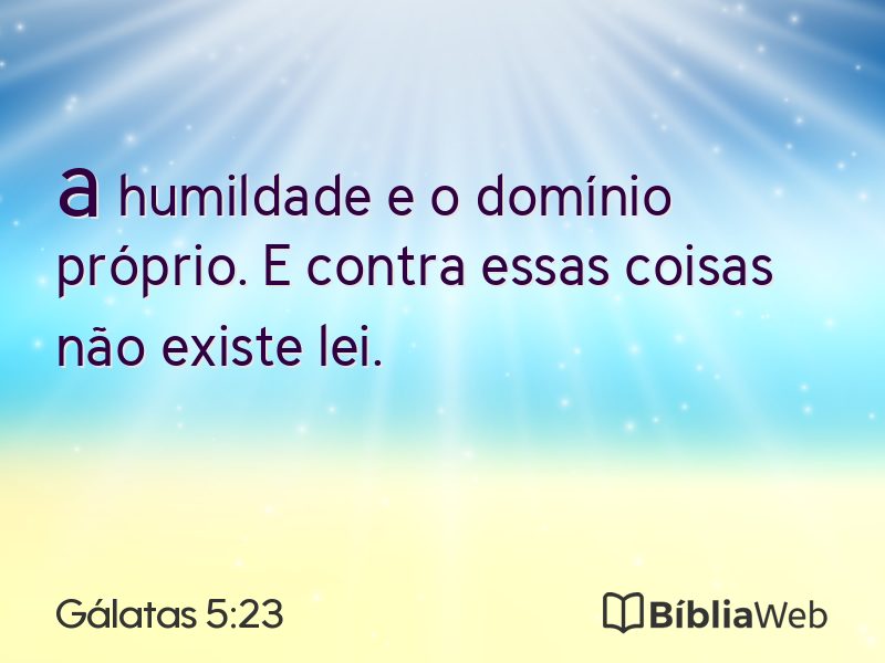 Gálatas 5:23 em imagem para compartilhar