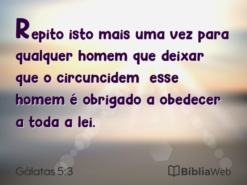Gálatas 5:3 em imagem para compartilhar