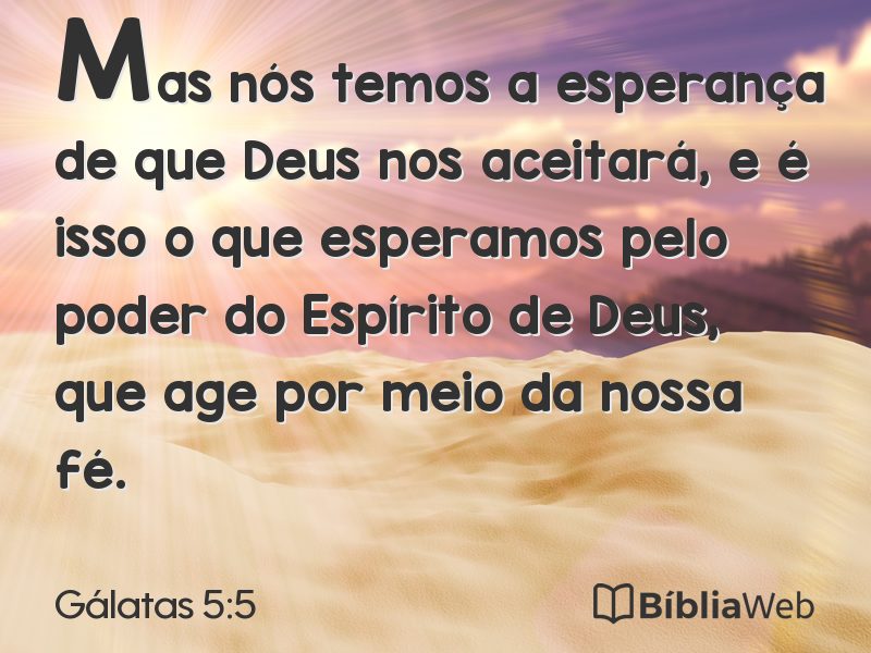 Gálatas 5:5 em imagem para compartilhar