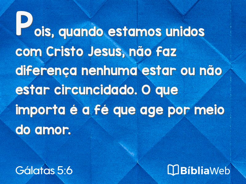 Gálatas 5:6 em imagem para compartilhar