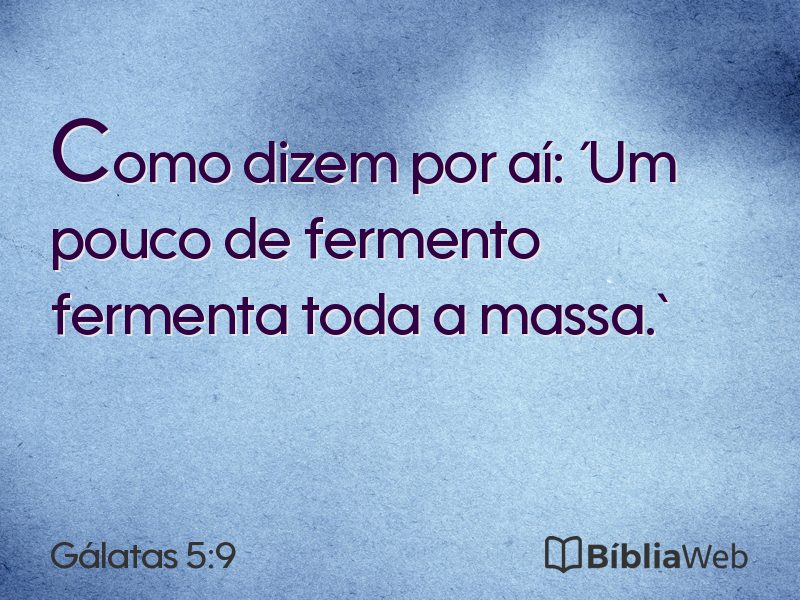 Gálatas 5:9 em imagem para compartilhar