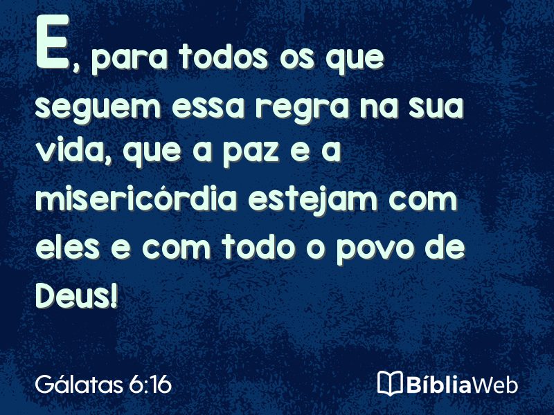 Gálatas 6:16 em imagem para compartilhar
