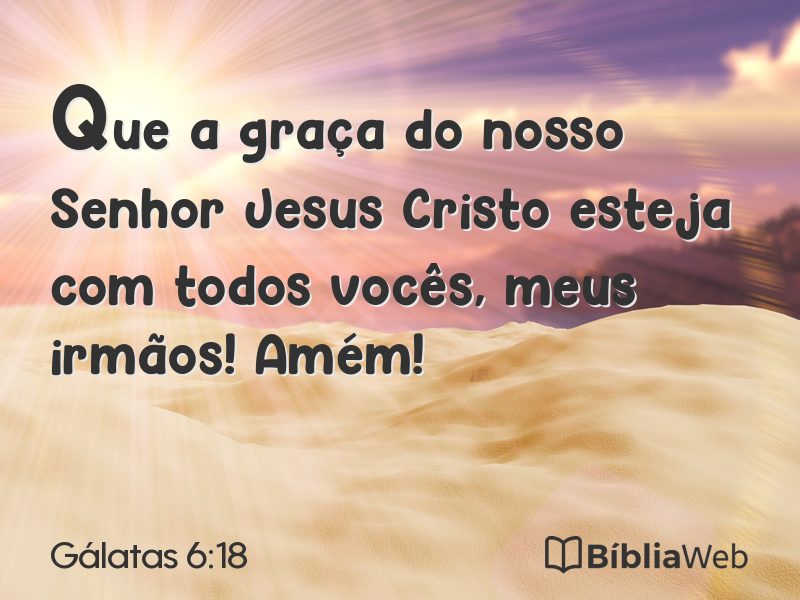 Gálatas 6:18 em imagem para compartilhar