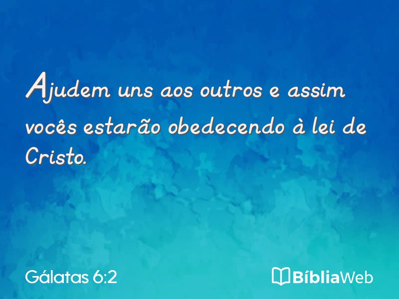 Gálatas 6:2 em imagem para compartilhar