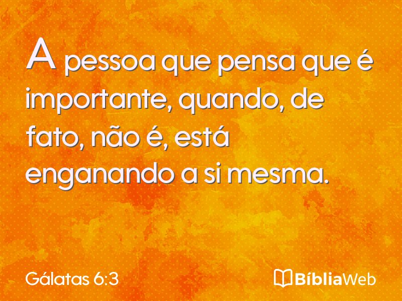 Gálatas 6:3 em imagem para compartilhar