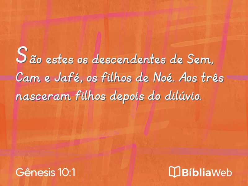 Gênesis 10:1 em imagem para compartilhar