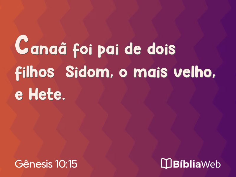 Gênesis 10:15 em imagem para compartilhar