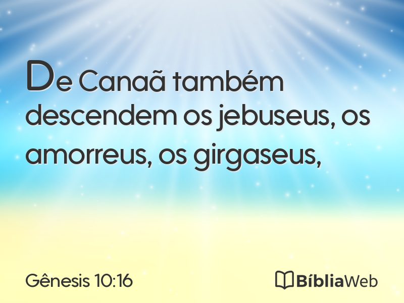 Gênesis 10:16 em imagem para compartilhar