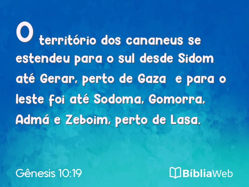 Gênesis 10:19 em imagem para compartilhar