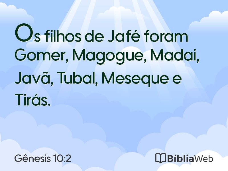 Gênesis 10:2 em imagem para compartilhar